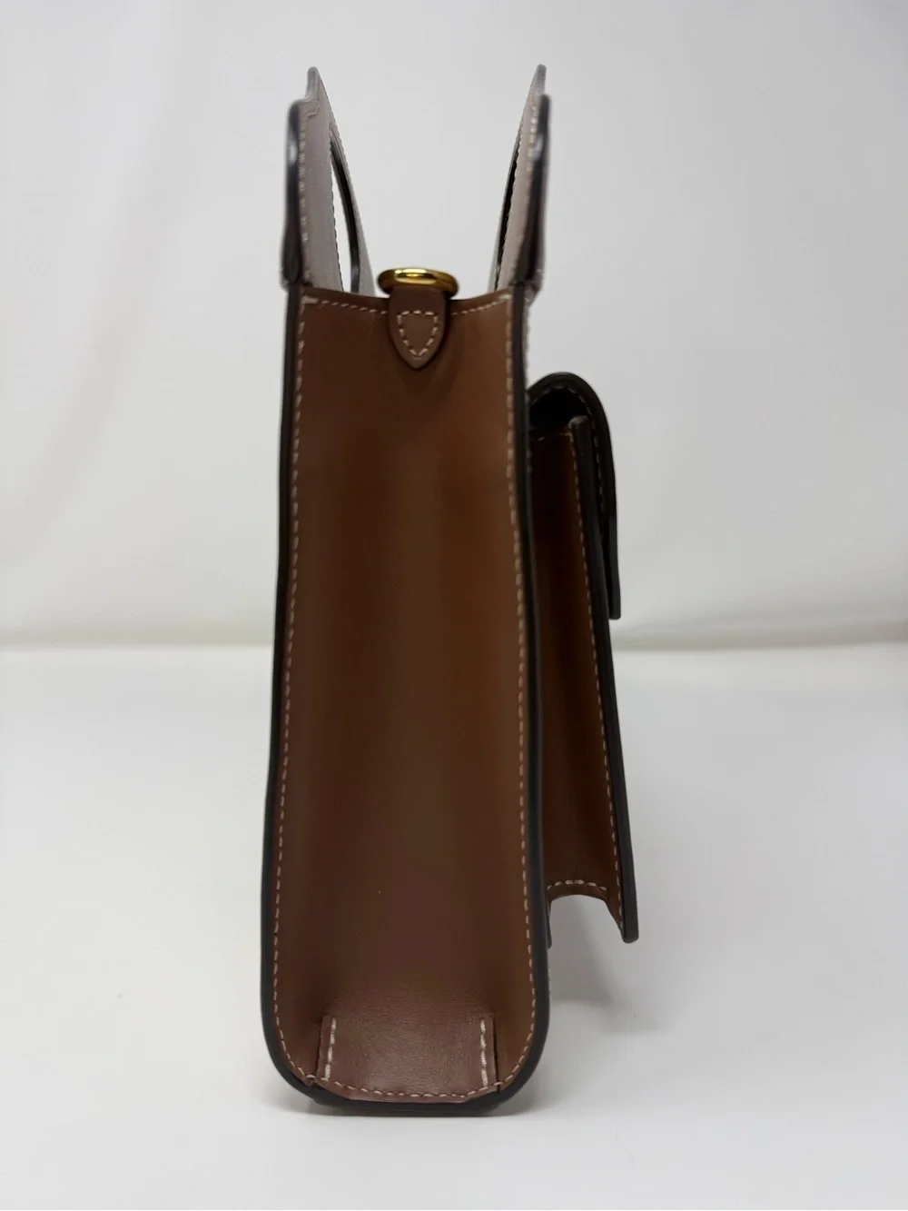 Burberry Mini Two-Tone Canvas and Leather Pocket Bag - Cream and Brown